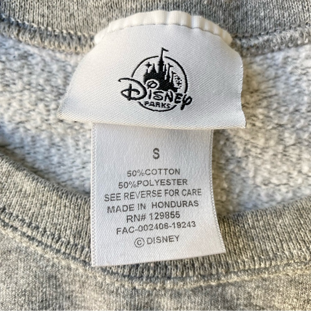 Disneyland Gray Crewneck Sweater with Mickey Mouse 1955 Graphic Size S - Picture 9 of 10